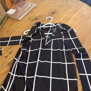 Generation Love Black and White Grid Blouse